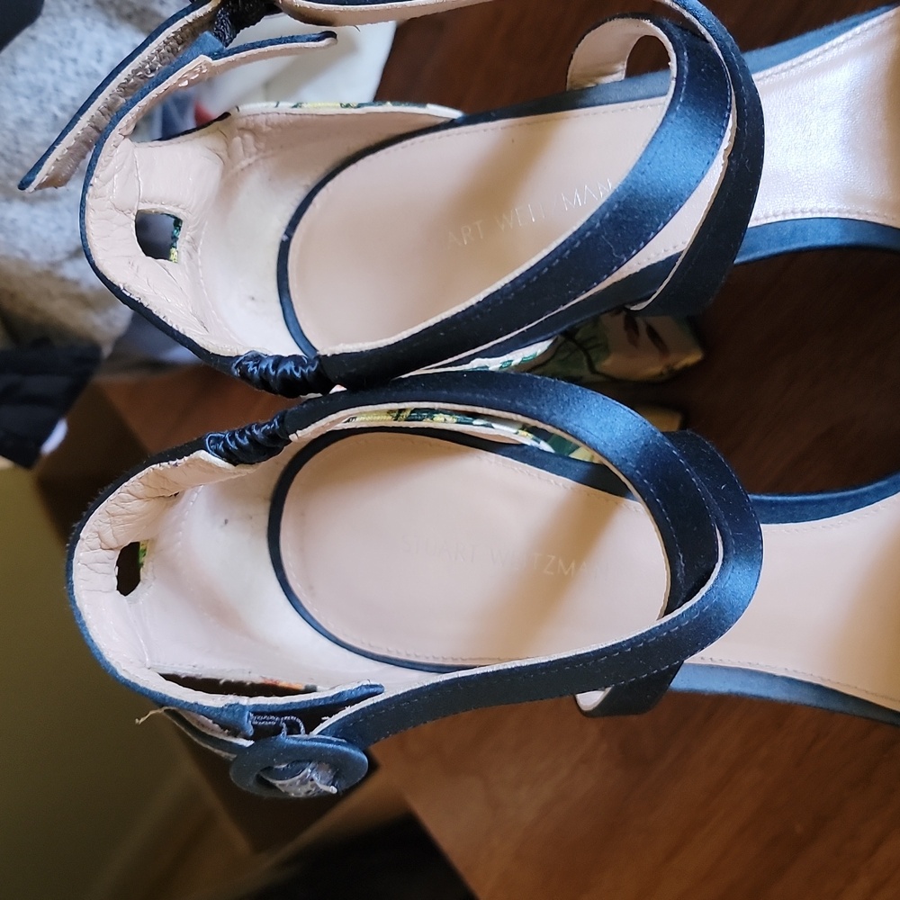 Stuart Weitzman Multicolor Floral Platform Sandals - Picture 5 of 14